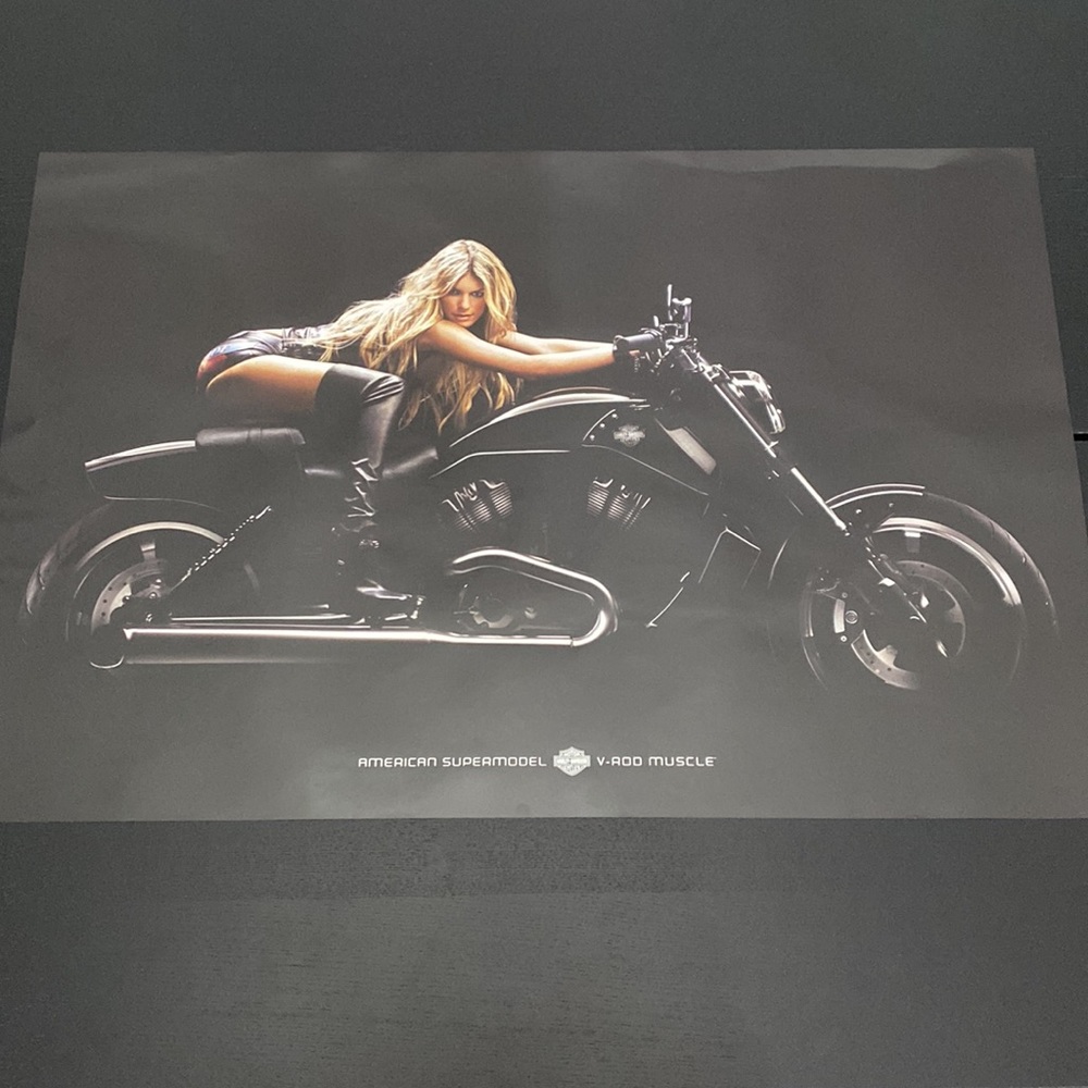 Harley-Davidson Victoria Secret V-Rod Muscle Double Sided Poster
